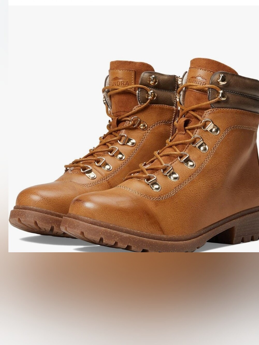 Tundra Women's Nelson Tan Lace-Up Ankle Boots